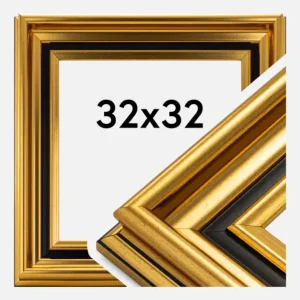 Certifié Fotolijst Gysinge Premium Glas Goud 32x32 cm