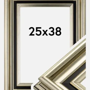 Commande En Gros Fotolijst Gysinge Premium Glas Zilver 25x38 cm