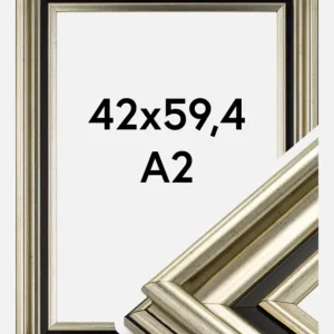 Fotolijst Gysinge Premium Glas Zilver 42x59,4 cm (A2) Expédié Aujourd’hui