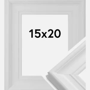 Fotolijst Mora Premium Glas Wit 15x20 cm Vente Directe