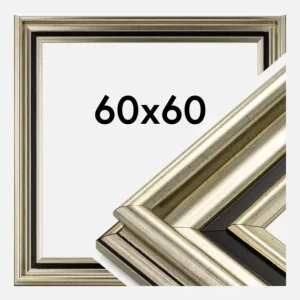 Achat Immédiat Fotolijst Gysinge Premium Glas Zilver 60x60 cm