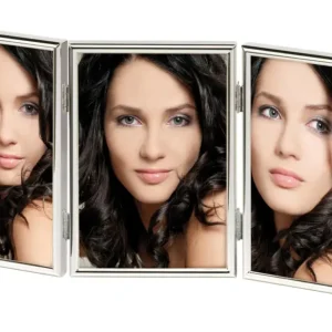 Vente Directe Chloe Vouwlijst Glas Zilver 10x15 cm - 3 Afbeeldingen