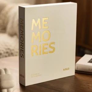 KAILA MEMORIES Cream - Coffee Table Photo Album (60 Zwarte zijden) Promotion Saisonnière