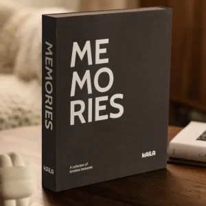 KAILA MEMORIES Black/White - Coffee Table Photo Album (60 Zwarte zijden) Solde
