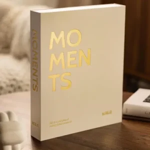 Livraison Express KAILA MOMENTS Creme - Coffee Table Photo Album (60 Zwarte zijden)