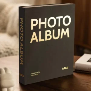 Bon Marché KAILA PHOTO ALBUM Black - Coffee Table Photo Album (60 Zwarte zijden)