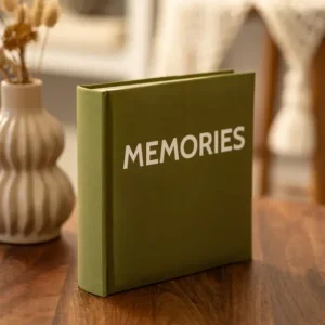 Memories Linnen Album Groen - 200 foto's van 10x15 cm Expédition Rapide