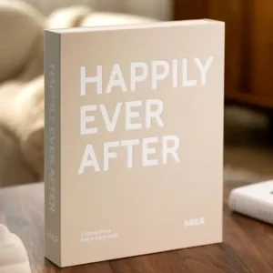 KAILA HAPPILY EVER AFTER Creme - Coffee Table Photo Album (60 Zwarte zijden) Authentique