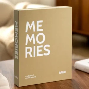 KAILA MEMORIES Vanilla - Coffee Table Photo Album (60 Zwarte zijden) Must-Have