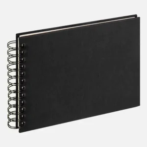Promotion Saisonnière Cloth Spiraalalbum Zwart - 19,5x15 cm (40 Witte Pagina’s / 20 Bladen)