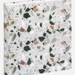 Terrazzo stone Album Zwart - 28x29 cm (60 Witte zijden / 30 bladen) Meilleure Vente