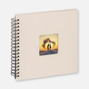 Solde Fun Trouwalbum Chamois - 26x25 cm (40 Zwarte zijden/20 bladen)