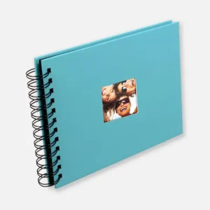 Offre Spéciale Fun Spiraalalbum Turquoise - 23x17 cm (40 Zwarte zijden / 20 bladen)