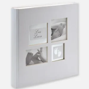 Nouvel Arrivage Little Foot Album Grijs-wit - 28x30,5 cm (60 Witte zijden / 30 bladen)