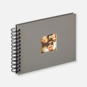 Offre Exclusive Fun Spiraalalbum Grijs - 23x17 cm (40 Zwarte zijden / 20 bladen)