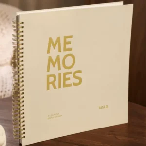 KAILA Fotoalbum XXL Memories Cream - 40x40 cm (40 Witte zijden / 20 bladen) Acheter En Ligne