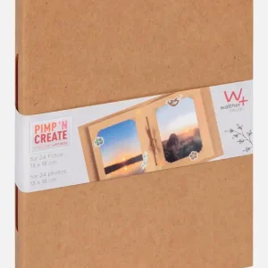 Offre Du Jour Pac Mini Album Bruin - 13,5x18,5 cm (12 Bruine zijden / 6 bladen)