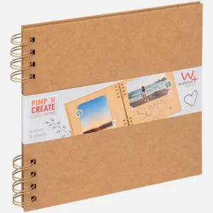 Achat Immédiat PAC Spiraalalbum Bruin - 18x18 cm (30 Bruine zijden / 15 bladen)