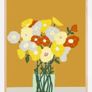 Vase of Flowers Poster (21x29.7 cm (A4)) Pas Cher