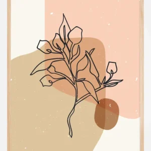 Abstract composition branch Poster (21x29.7 cm (A4)) Authentique