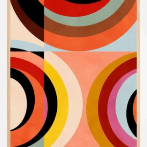 Warm Colors Bauhaus Geometry3 Poster (21x29.7 cm (A4)) Must-Have