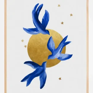 Vente Flash Blue Birds Poster (21x29.7 cm (A4))