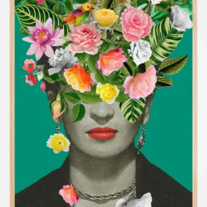 Vente Flash Floral Frida Poster (21x29.7 cm (A4))