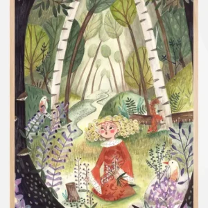 Achetez Aujourd’hui Princess in the forest with flowers Poster (21x29.7 cm (A4))