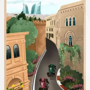 Baku Azerbeidzjan Poster (21x29.7 cm (A4)) Prix Choc