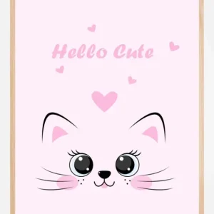 Achat Immédiat Pink Cat Poster (21x29.7 cm (A4))