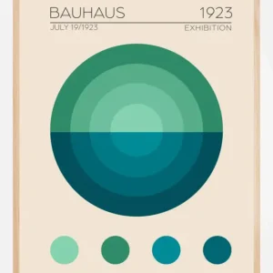 Bauhaus Mavi Daire Poster (21x29.7 cm (A4)) Prix Réduit