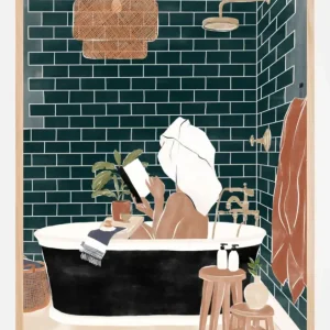 Bathroom Babe Poster (21x29.7 cm (A4)) Haute Qualité
