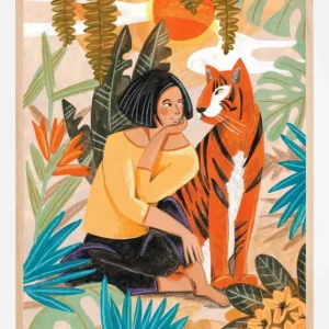 Woman with Tiger Poster (21x29.7 cm (A4)) Must-Have