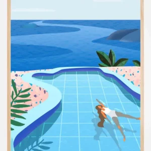 Affaire À Saisir Girl in Pool Poster (21x29.7 cm (A4))
