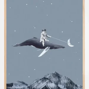 Aim for the moon Poster (21x29.7 cm (A4)) Bon Plan