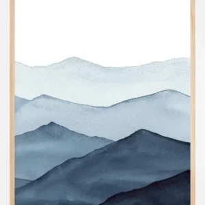 Abstract Blue Poster (21x29.7 cm (A4)) Commander Maintenant