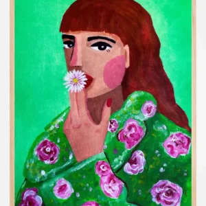 Woman Smoking a Flower Poster (21x29.7 cm (A4)) Bon Plan