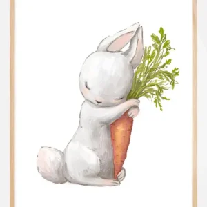 Top Vente Rabbit Carrot Poster (21x29.7 cm (A4))