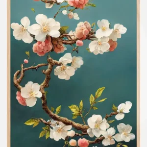 White Cherry Blossoms Poster (21x29.7 cm (A4)) Bon Plan