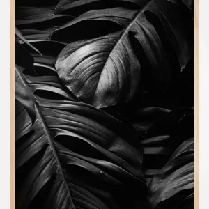 Usine Directe Black Leaves Poster (21x29.7 cm (A4))