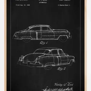 Acheter En Ligne Patenttekening - Cadillac I - Zwart Poster (21x29,7 cm (A4))