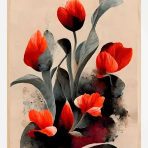 Achetez Aujourd’hui Red Tulips Poster (21x29.7 cm (A4))