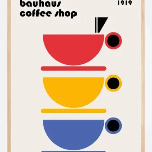 Usine Directe Bauhaus Coffee Minimalist Poster (21x29.7 cm (A4))