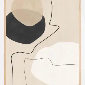 Acheter En Ligne Organic Shapes a Lines Painting Poster (21x29.7 cm (A4))