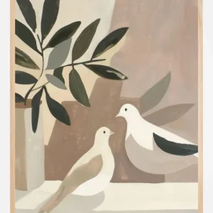Acheter Direct Doves On Patio Poster (21x29.7 cm (A4))