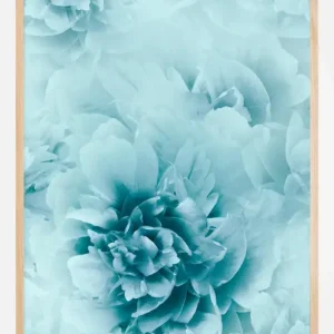 Turquoise flowers Poster (21x29.7 cm (A4)) Vente Directe