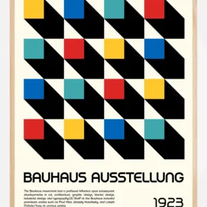 Authentique Bauhaus Ausstellung Poster (21x29.7 cm (A4))