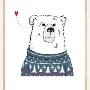 Usine Directe Winter Bear Poster (21x29,7 cm (A4))