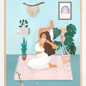 Top Vente Yoga Time Poster (21x29.7 cm (A4))