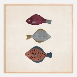 Trio of Fish Forms Poster (30x30 cm) Promotion